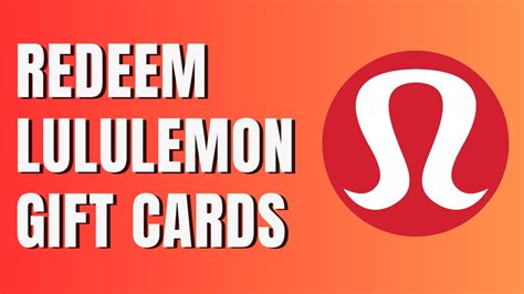 lululemon gift card redeem.